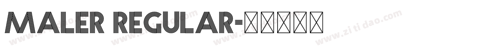 Maler Regular字体转换